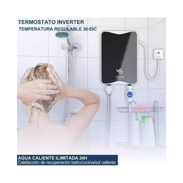 Calentador de Agua 💧🔥🌡️ + Ducha🚿 + Kit de Instalación🔧