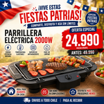 🔥 Parrillera Eléctrica 2000W – El Sabor del Asado 🥩 , Donde Quieras  🇨🇱