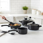 Juego de Ollas 🍳 Antiadherentes de 13 Pcs 👨‍🍳 +  6 Utensilios de Cocina de REGALO🎁