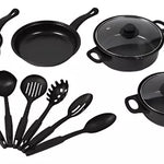 Set de Ollas 🍳 Antiadherentes de 13 Pcs 👨‍🍳 (Incluye Utensidios de Cocina)