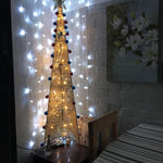 Árbol Pino Navidad 🎄Glitter Triangular Con Luces LED🎅
